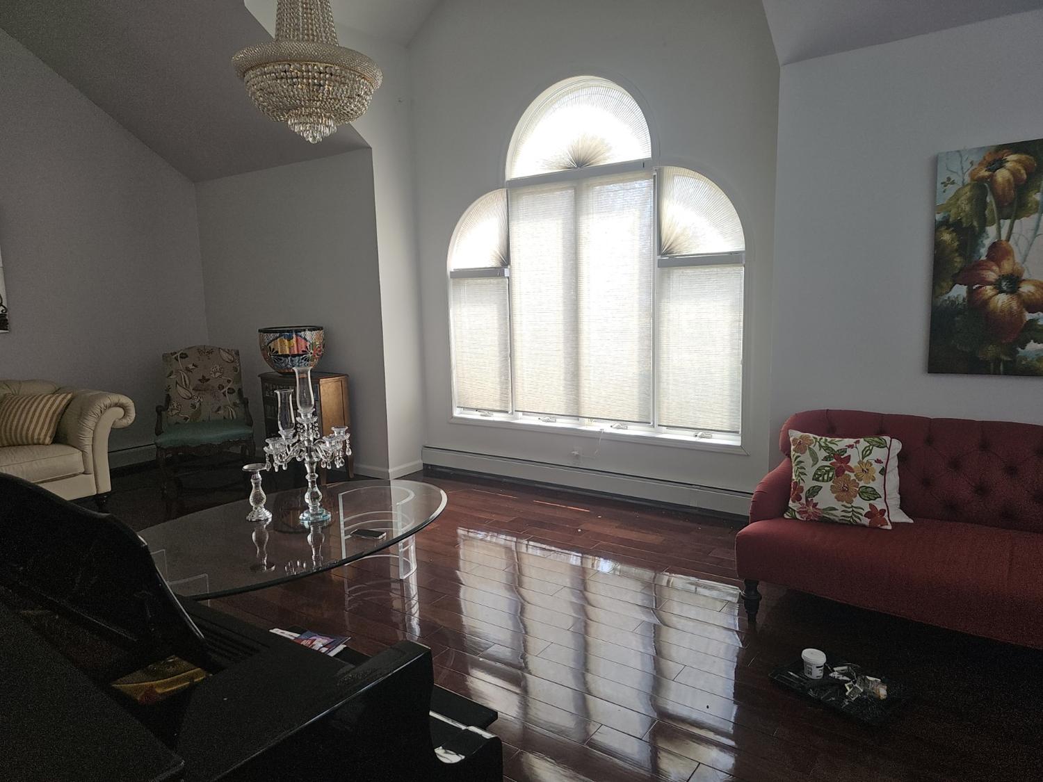 Custom arched window shades