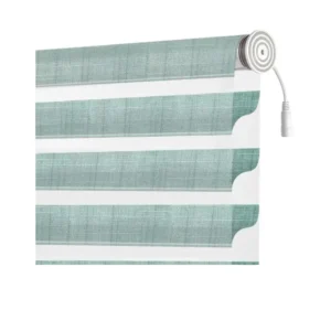 Luxury Fabric Shades Shutters Double Curtain Sheer Shades Electric or Motorized blinds Window Curtain for Home Office