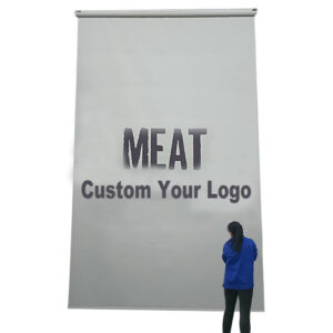 Custom Promotional Decoration Porch Motorized Larger Height 3D Printed Roller Blinds for Supermarket Shopping Mall