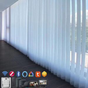 Motorized Remote Control Removable and Washable Sliding Door Vertical Blinds Dream Curtain Electric Smart Vertical Sheer Blinds